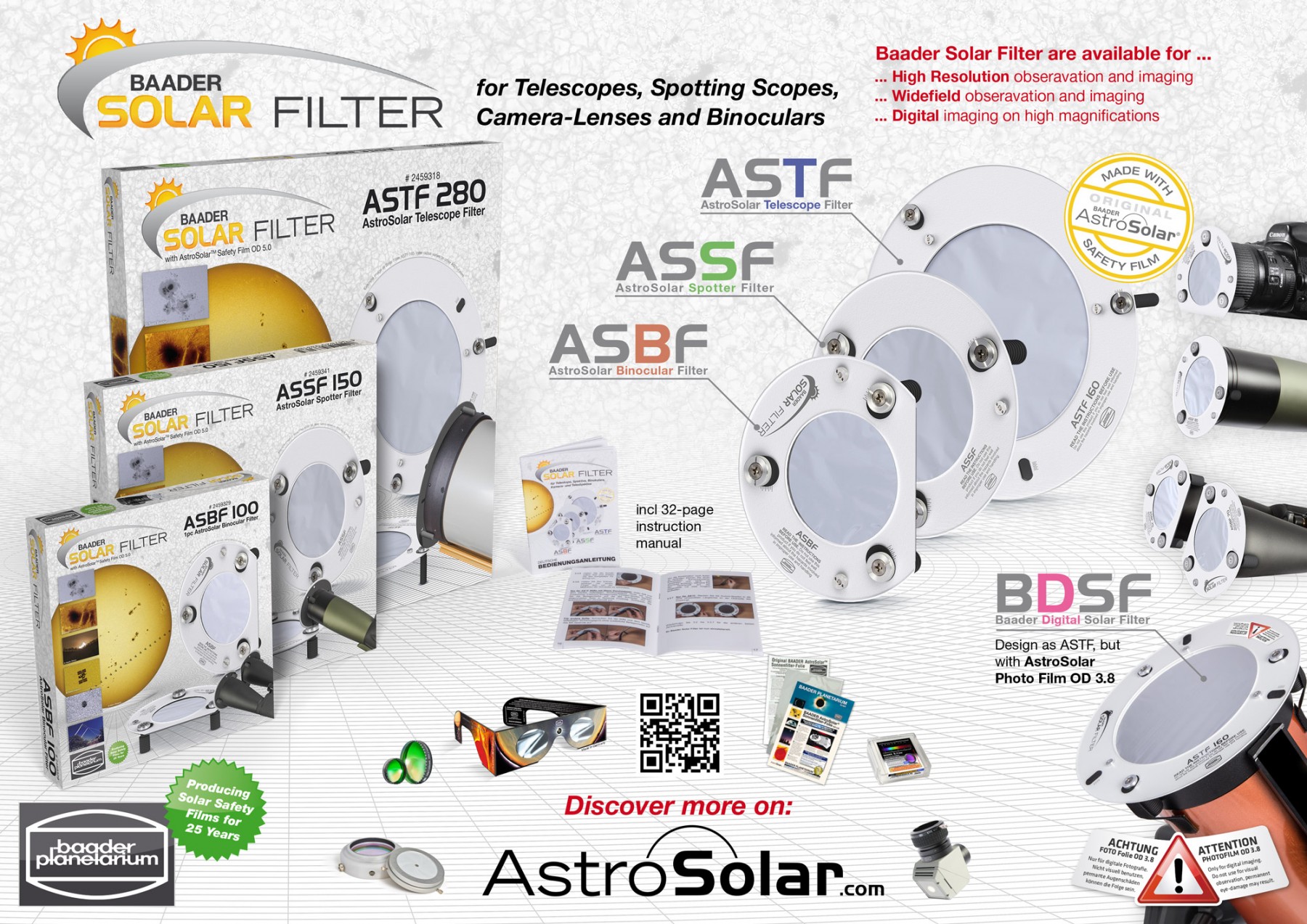 Rechazar Oceanía encerrar Filtro Solar ASBF para binocular 70 mm Baader Planetarium | EXPLORAR EL  COSMOS